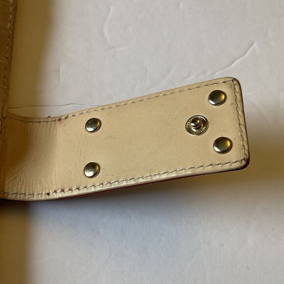 Kate Spade Wallet With Coin Zip New York Red patent Leather Tan Inside Used - Picture 16 of 16